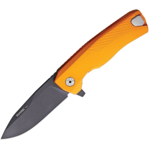 Lion Steel ROKAOB ROK Framelock Knife with Orange Aluminum Handle