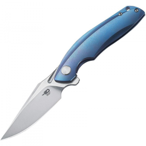Bestech Knives 1905B Ghost Framelock Knife Ti Blue Handles