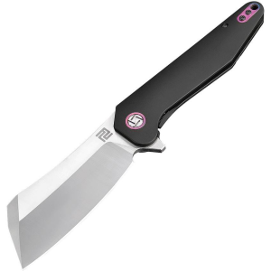 Artisan 1803GBKM Osprey Framelock Satin Finish Bohler Stainless Blade Knife with Black Titanium Handle