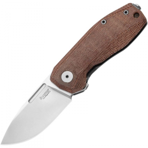 LionSTEEL NA01CVN NANO Framelock Knife Natural Micarta Handles