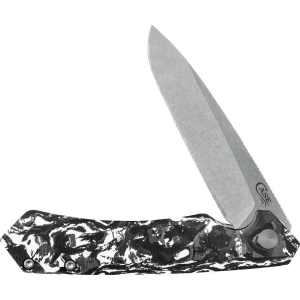 Case XX 64802 Kinzua Framelock Knife Black and White Handles