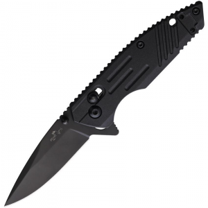 Bear & Son MC900B7B MC900B7B Slide Lock Black Knife Black Handles