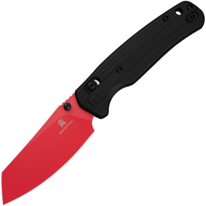 Bestech MK06F Cicadas Red Finish Wing B-Lock Knife Black Handles