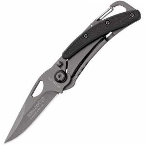 Blackfox 434G10 Framelock Folding Pocket Carabiner Drop Point Blade Knife with Black G-10 Front Handle