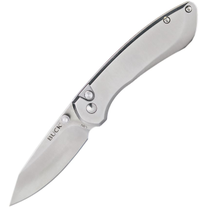 Buck 743SSS Mini Sovereign Button Lock Knife Stainless Handles
