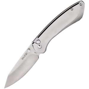 Buck 744SSS Sovereign Button Lock Knife Stainless Handles