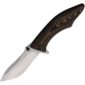Outdoor Edge CQ35B Large Conquer Framelock Knife Black/Orange Handles