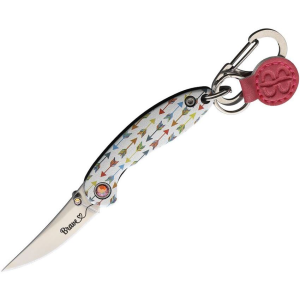 Brighten Blades 019 Brave Keychain Framelock Knife Rainbow Arrow Handles