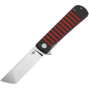 Bestech L04D Titan Tanto Linerlock Knife Red G10/Carbon Fiber Handles