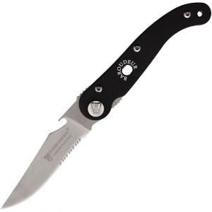 Laguiole Claude Dozorme 11017153 Baroudeur Linerlock Knife Black Handles