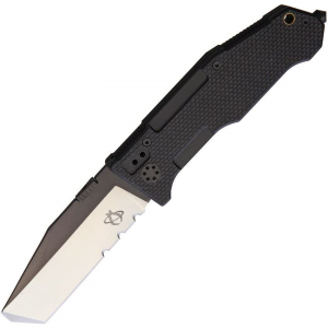 Mantis 72AS Folding Pry II Black Finish Stainless Linerlock Pocket Blade Knife with Black G-10 Handles