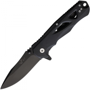 Bear Ops MC400B4 Rancor II Linerlock Knife Black Handles