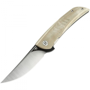 Bestech G30C2 Swift Satin Linerlock Knife Beige Handles