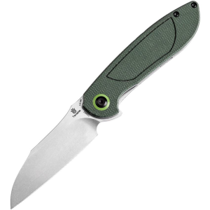 Tenable 1040A2 Prometheus Stonewash Linerlock Knife Green Handles