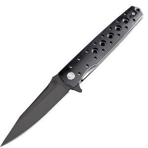 Artisan 1807PBBK Virginia Linerlock with Black Smooth G10 Handle