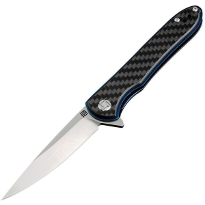 Artisan 1707PSCF Shark Linerlock Steel Blade Knife with Carbon Fiber Handle