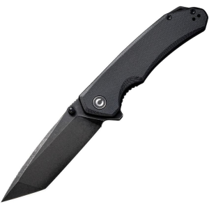 Civivi 2023C Brazen Black Stonewashed Linerlock Knife Black Handles
