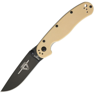 Ontario 8830DT RAT II Linerlock D2 Folding Knife with Desert Tan G10 Handle