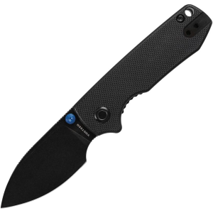 Vosteed A3601 Raccoon Cub Black Stonewash Linerlock Knife Black Handles