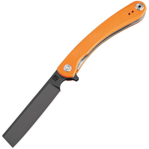 Artisan 1817PSBOEF Sm Orthodox Linerlock Knife with Orange Textured G10 Handle