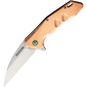 Rough Rider 2238 Satin Linerlock Knife Copper Handles