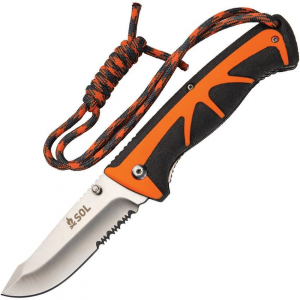 Adventure Medical 01401022 Stoke Linerlock Knife BLACK/ORANGE Handles