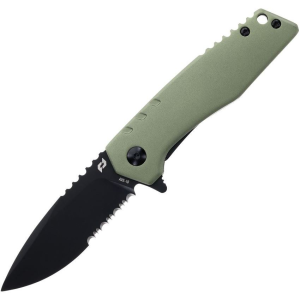 Schrade 1159312 Artillery Linerlock Knife with Green Handles