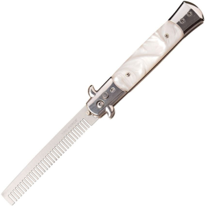 Tac Force CB005WH Beard Comb Button Lock Assisted Opening