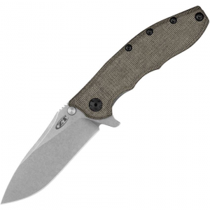 Zero Tolerance 0562MIC Hinderer Slicer Framelock Knife Green Micatra Handles