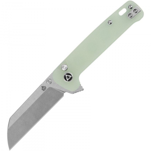 QSP 130BLB1 Penguin Button Lock Knife Jade G10 Handles