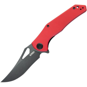 Kubey 149F Phemius Linerlock Knife with Red Handles