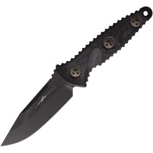 Microtech 113M1DLCCFS SOCOM Alpha Mini Black Fixed Blade Knife Carbon Fiber Handles
