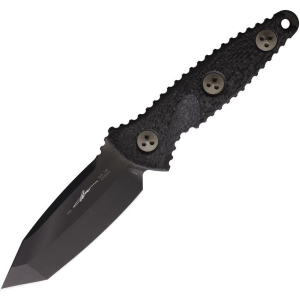 Microtech 114M1DLCCFS Socom Alpha Mini Black Tanto Fixed Blade Knife Carbon Fiber Handles