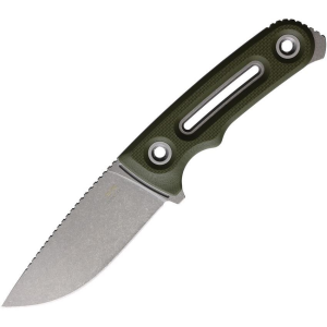 SOG 17350157 Provider Stonewash Fixed Blade Knife Green Handles