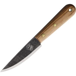 Bombproof Bushcraft 001 Bushcraft Fixed Blade Knife Brown Wood Handles