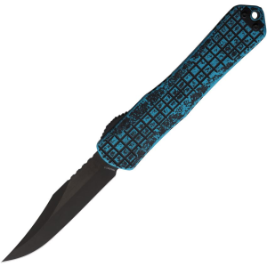 Heretic 030BF6ABRKTQ Auto Manticore X Black MagnaCut Bowie OTF Knife Turquoise Handles