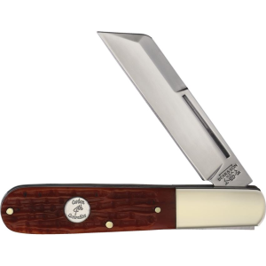 Queen AWB180 Carbon Steel Barlow Knife Amber Winter Bottom Jigged Bone Handles