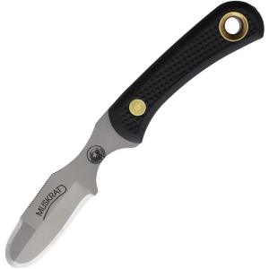 Knives Of Alaska 00066FG Muskrat S30V Fixed Blade Knife Black Surgrip Handles