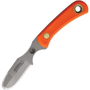 Knives Of Alaska 00067FG Muskrat S30V Fixed Blade Knife Orange Surgrip Handles