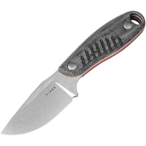 Kizer 1077A2 Hare Stonewash Nitro V Fixed Blade Knife Blk Mic Handles