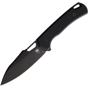 Cobratec FBWLBK Wolverine Black D2 Carbon Steel Fixed Blade Knife Black G10 Handles