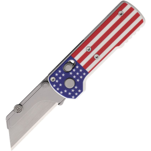 Oknife Oknife NU1SS Otacle U1Carbon Steel Rail Lock American Flag Handles - $19.99 at KnifeCountryUSA.com