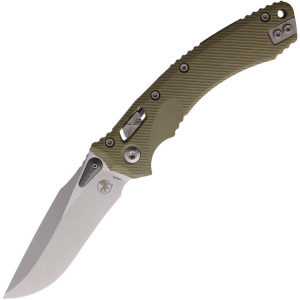 Microtech 16019 Amphibian Stonewash Single Edge Ram-Lok Knife Knife OD Green G10 Handles
