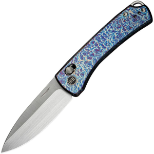 WE 220464 Nightblade Drop Point Crossbar Lock Knife Flame Handles