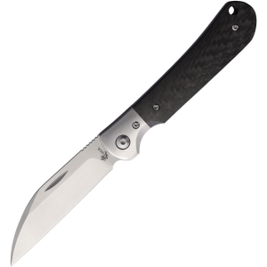Queen F84 84 Pattern Satin Folder Knife Carbon Fiber Handles