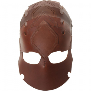 India Made 910997 Leather Viking Spine Helmet