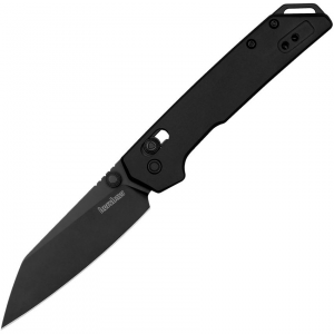 Kershaw 2051RBLK Mini Iridium Black D2 Carbon Steel Reverse Tanto Knife Black Handles