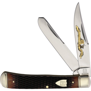 Rough Rider 2625 30th Anniversary Trapper Knife Brown Bone Handles