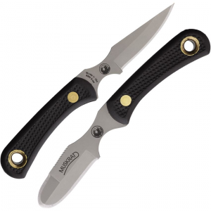 Knives Of Alaska 00102FG Muskrat/Cub S30V Fixed Blade Combo Black SurGrip Handles