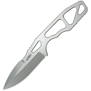 Kubey 282A 7.62 TAG Hydra Black Stonewash Fixed Blade Knife Skeletonized Handles